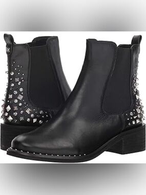 Sam Edelman Black Studded Chelsea Booties